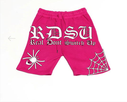 Pink Spider Shorts