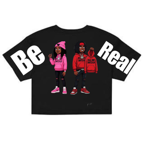 Black BE REAL Cropped